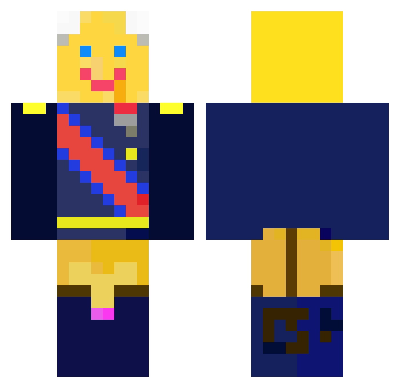 Snowman9003 Minecraft skin, front and back view