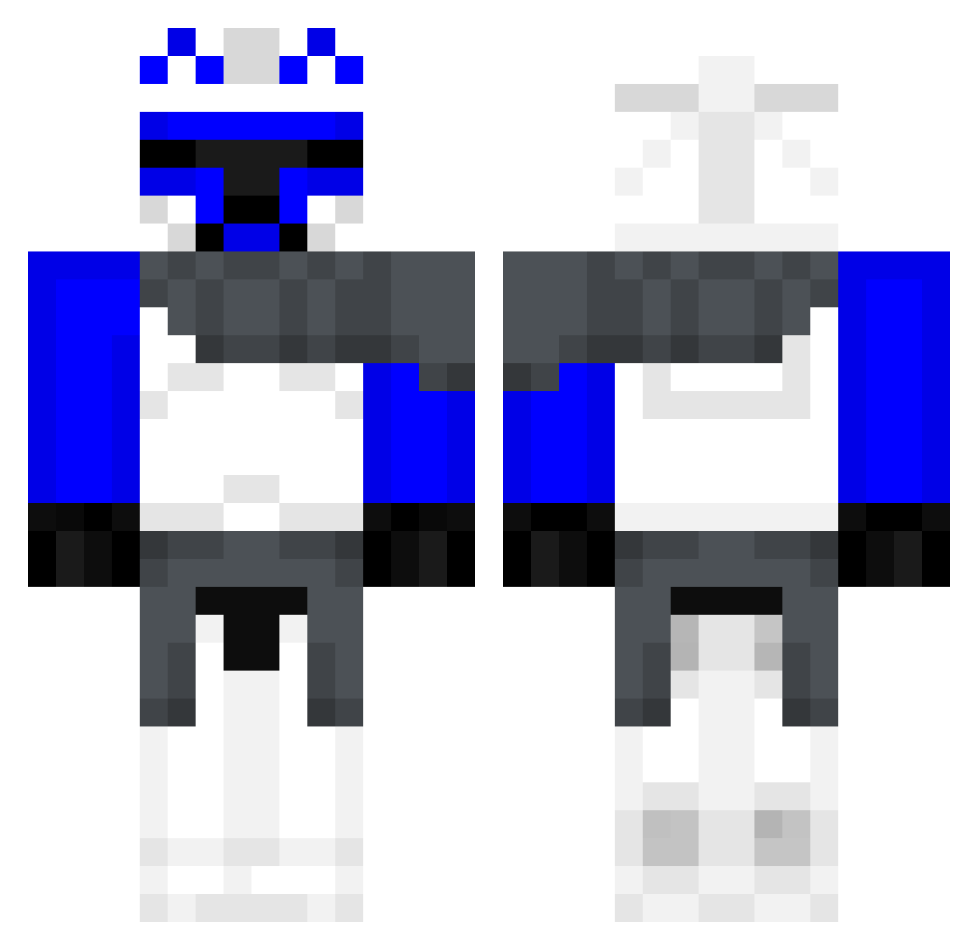 senka201 Minecraft skin, front and back view