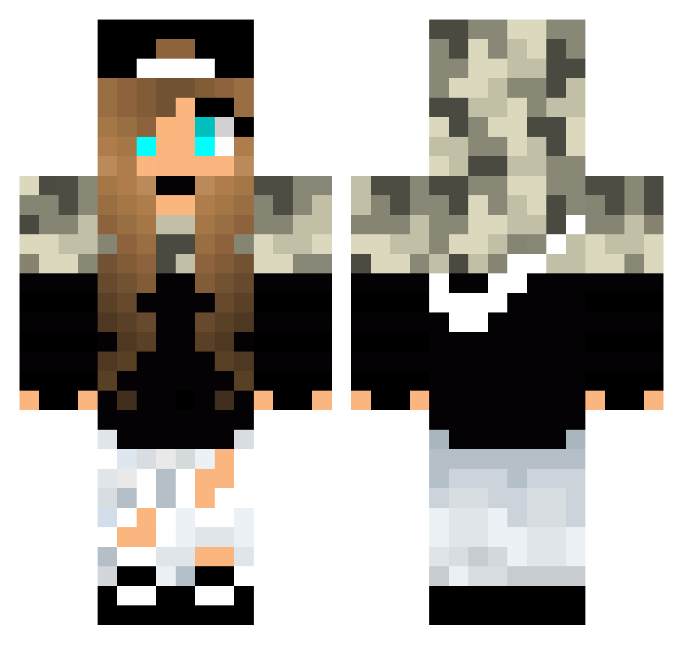 Lenim Minecraft skin, front and back view