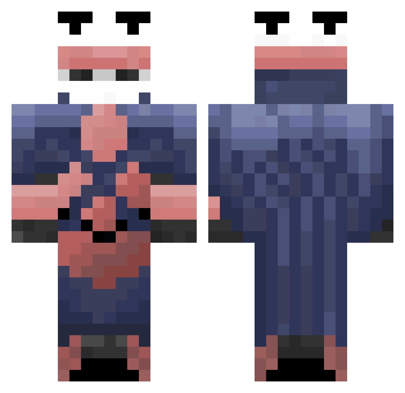 Albert_ Minecraft skin, front and back view