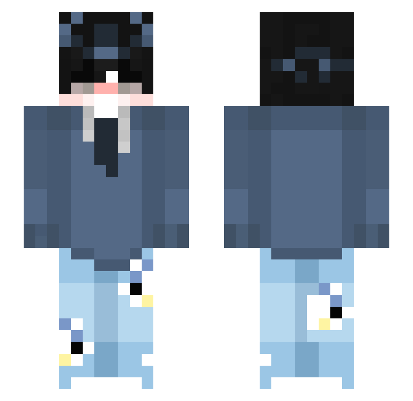 Timurson Minecraft skin, front and back view