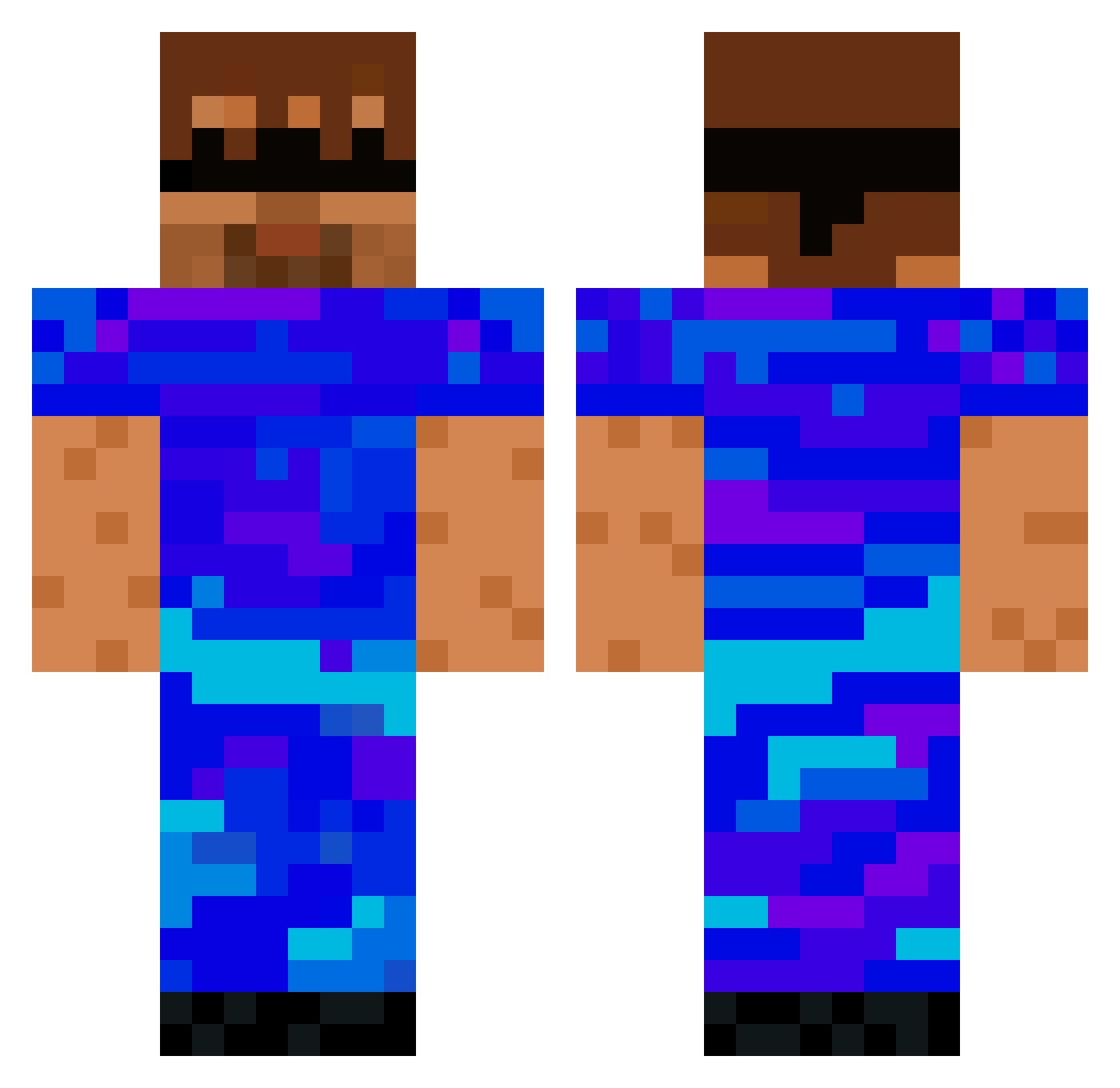 cardkid52 Minecraft skin, front and back view