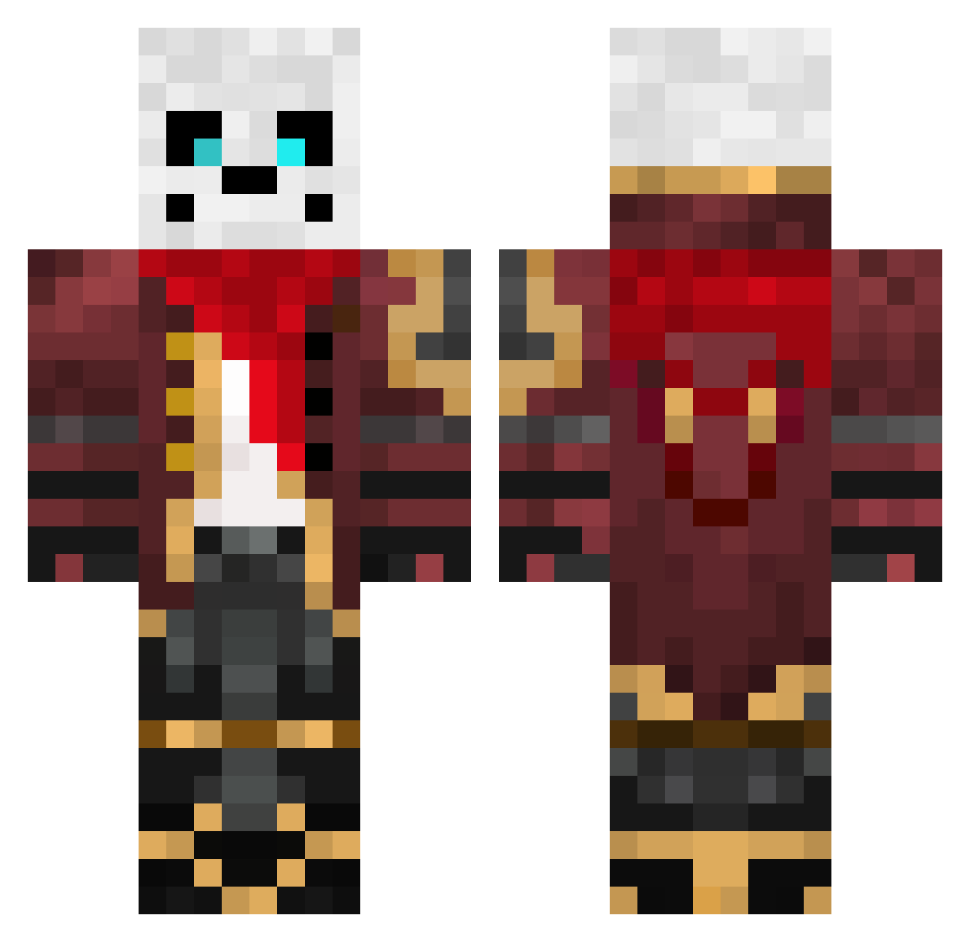 bbntni3 Minecraft skin, front and back view