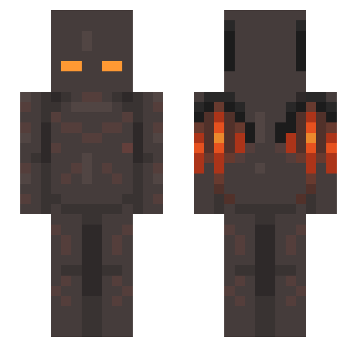 iShallKillYou Minecraft skin, front and back view