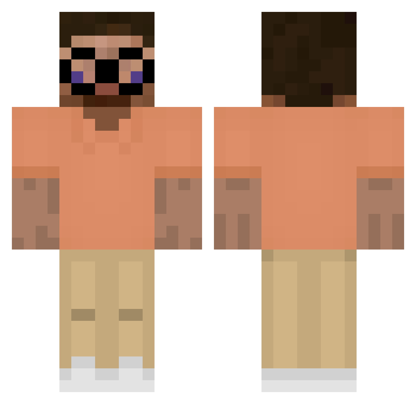 Bretto_ Minecraft skin, front and back view