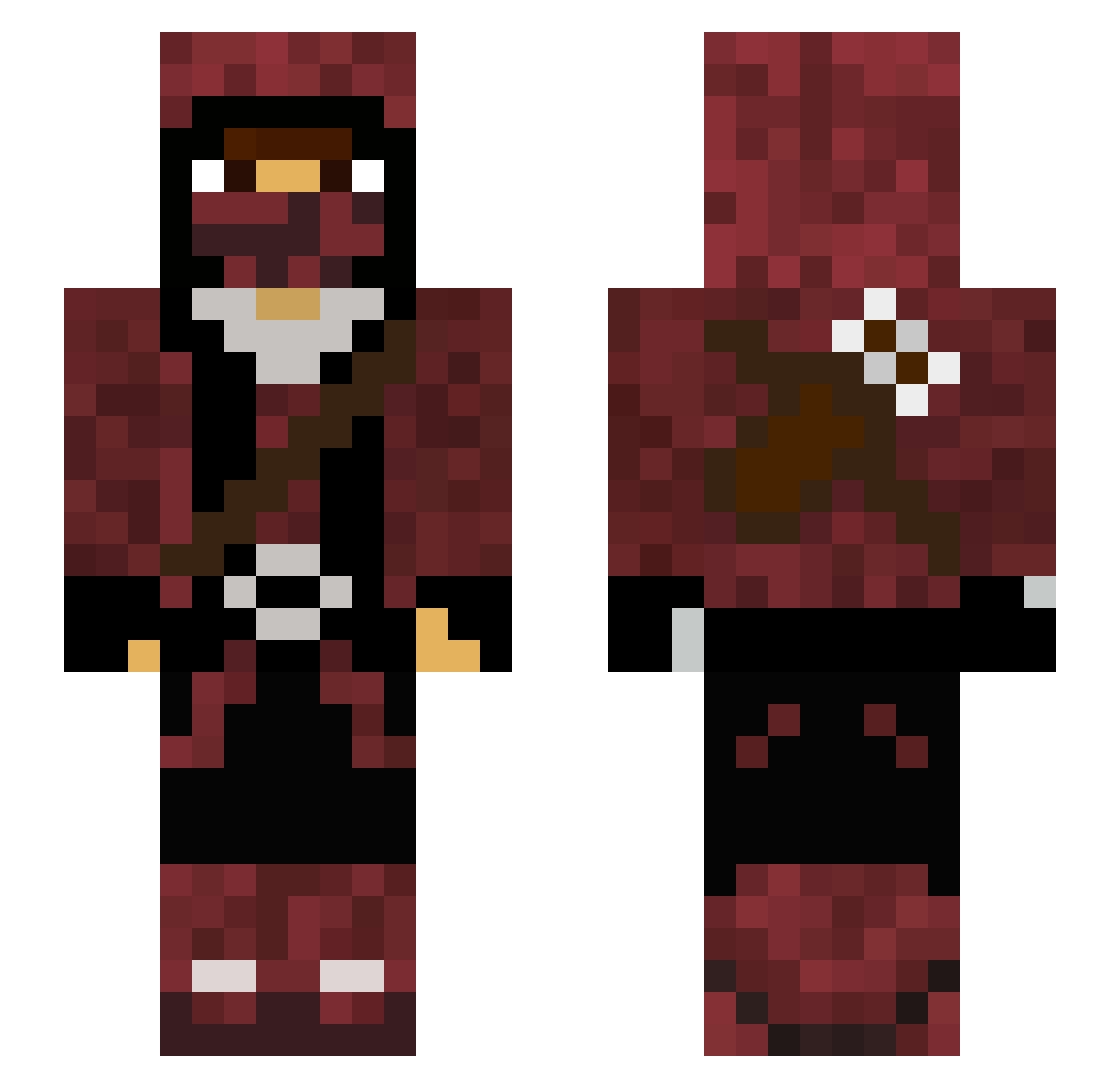 benmcdir Minecraft skin, front and back view