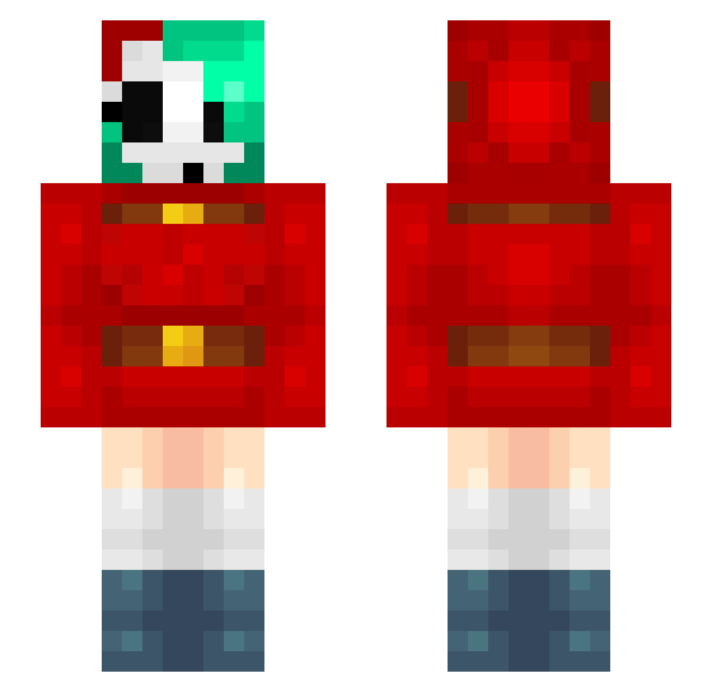 J2Foreign Minecraft skin, front and back view