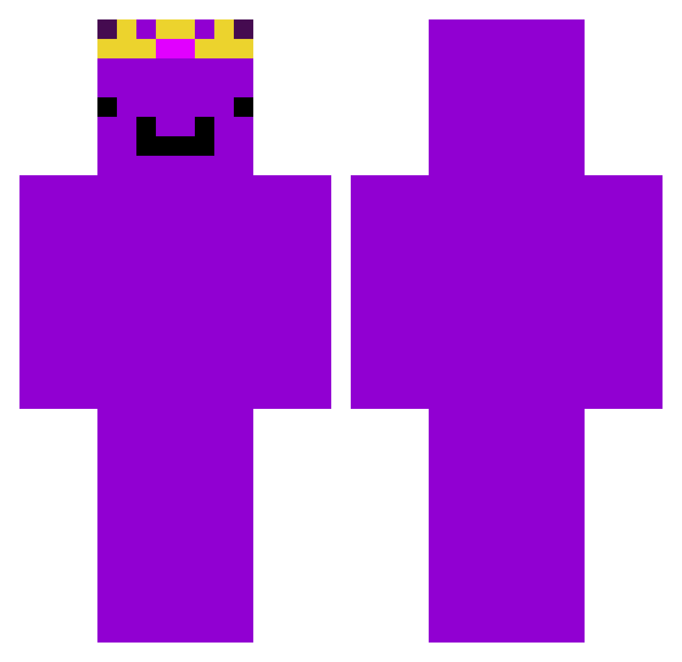 ZAZANN Minecraft skin, front and back view