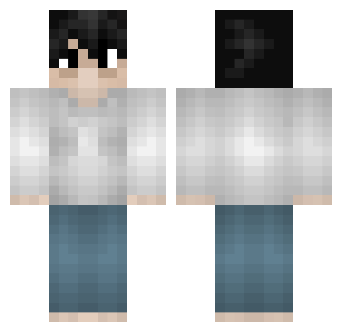 Cixonz Minecraft skin, front and back view