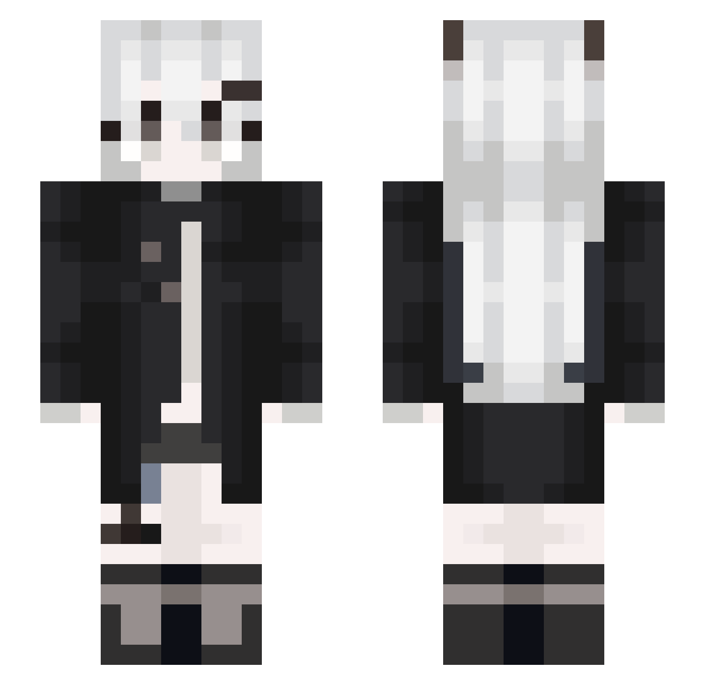 QD_huntz Minecraft skin, front and back view