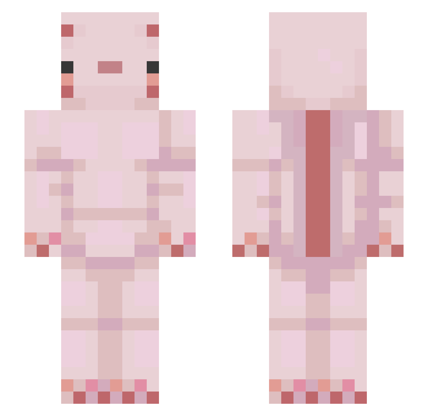Emre187 Minecraft skin, front and back view