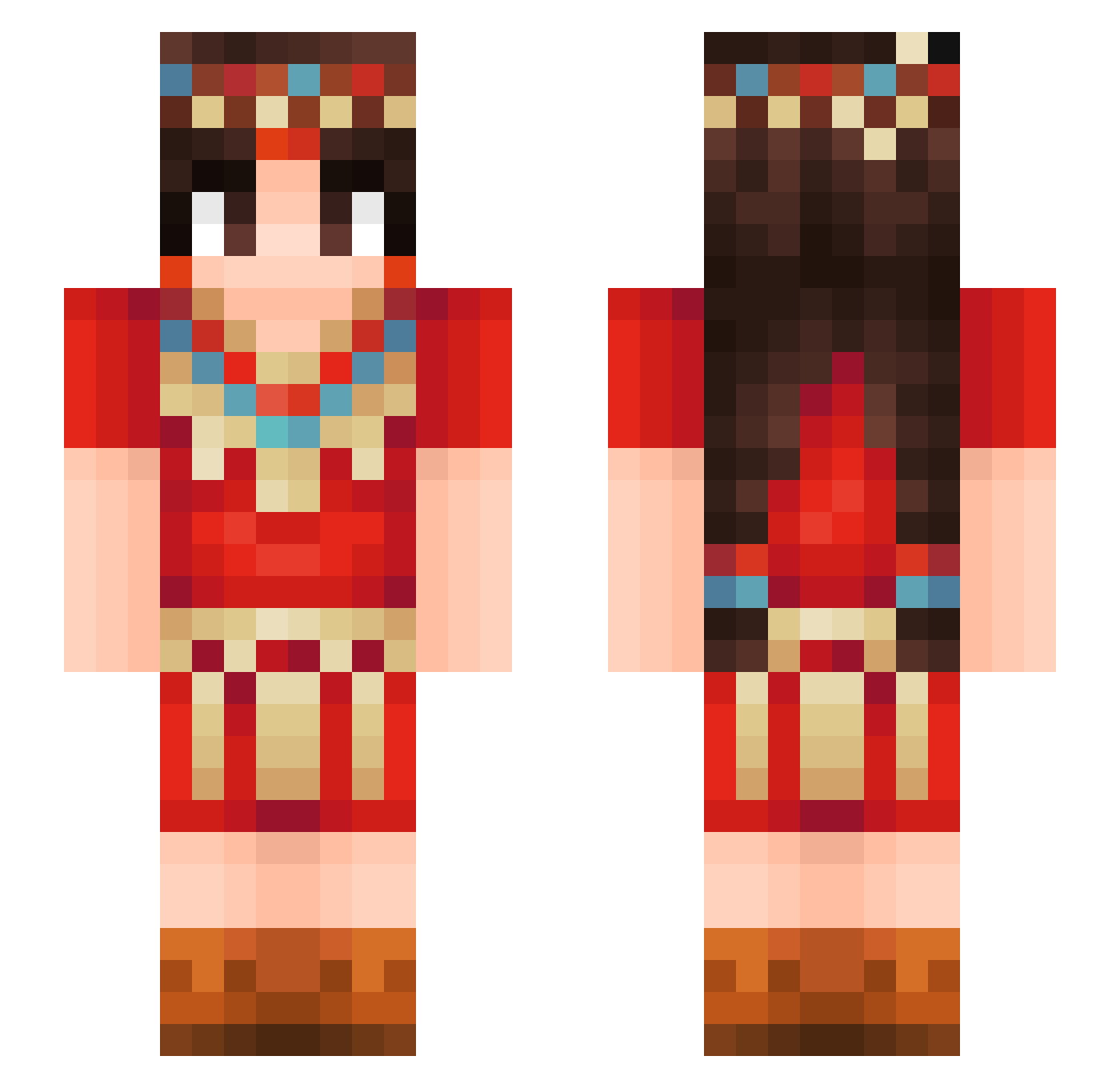 Hi_NeteaseMC Minecraft skin, front and back view