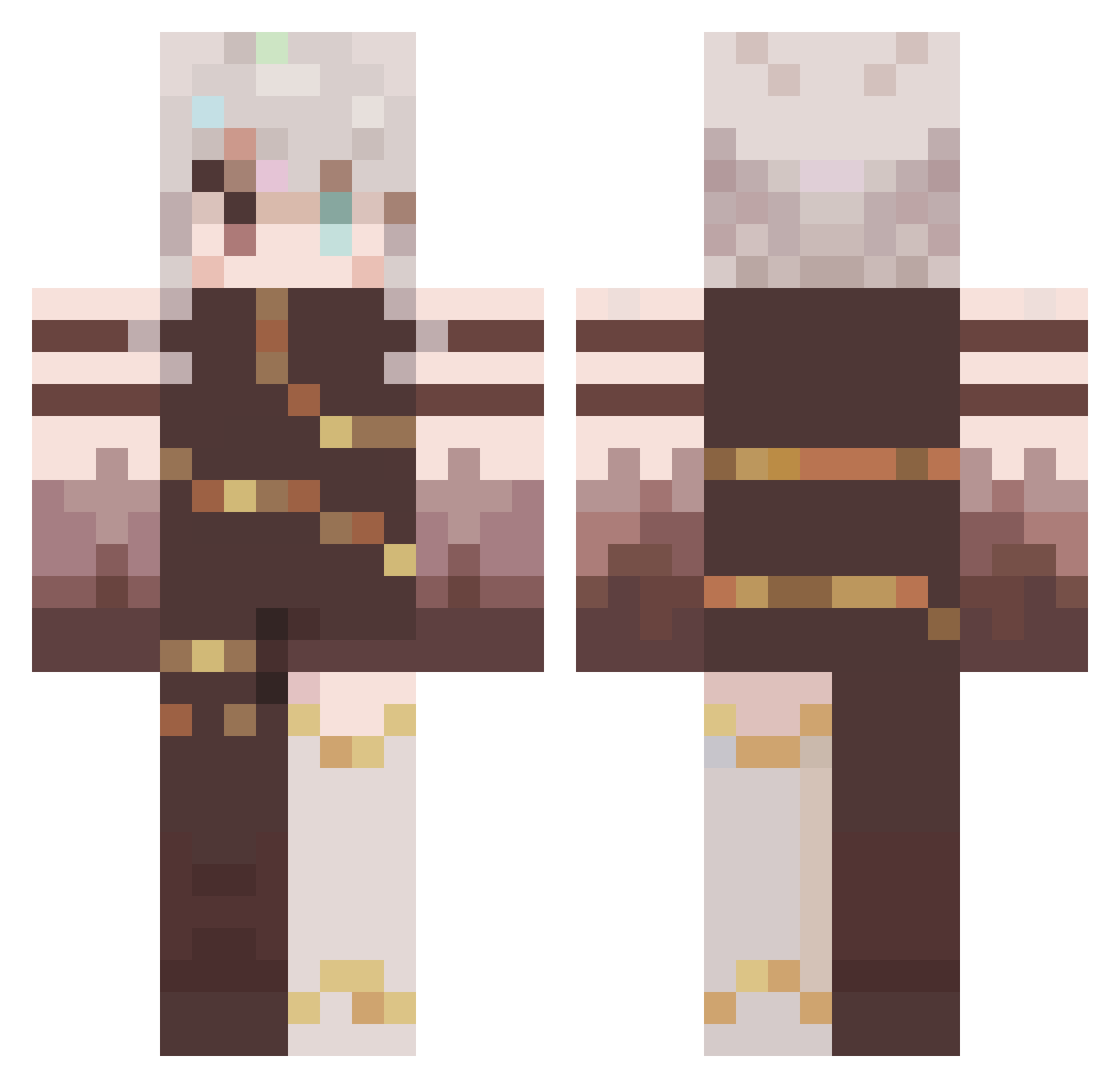 Ridyum Minecraft skin, front and back view