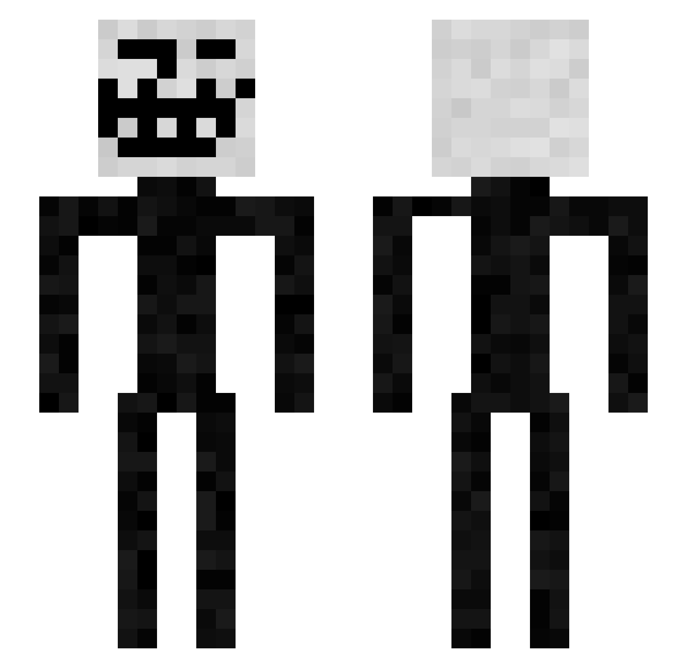 vPercz Minecraft skin, front and back view