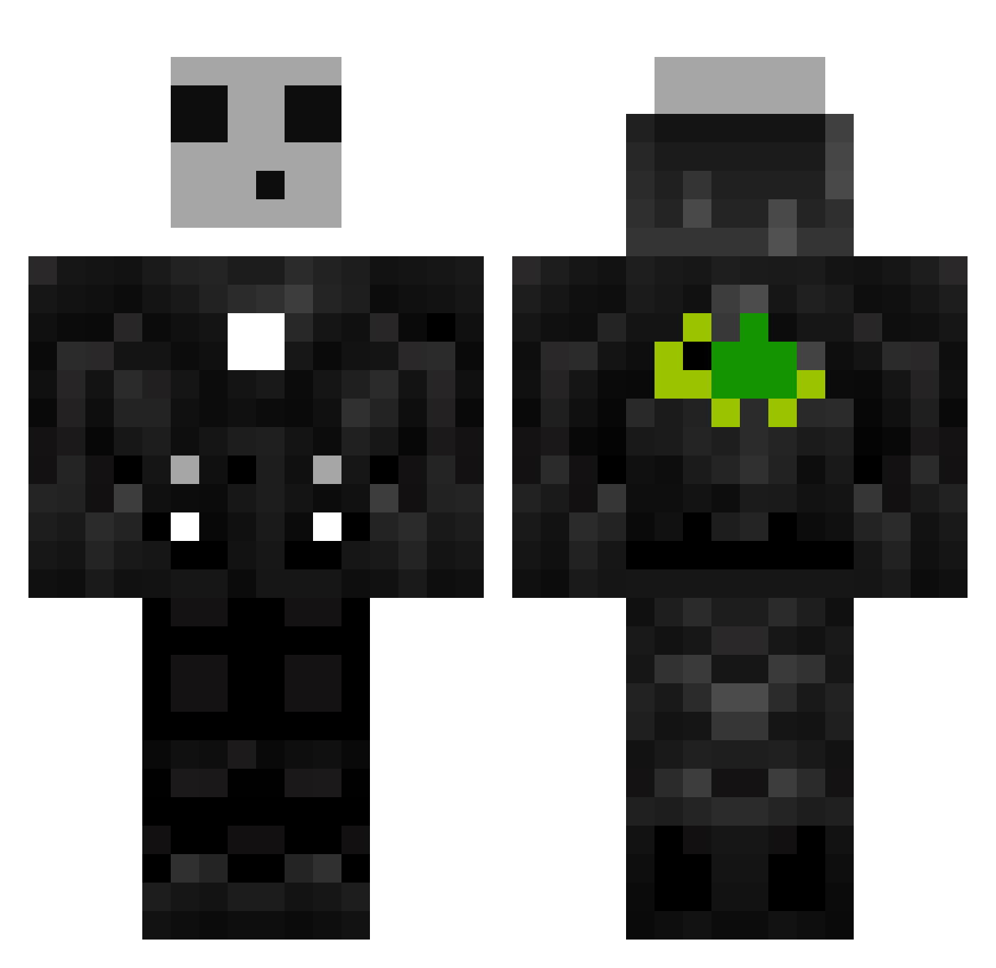 Helper_Butbu Minecraft skin, front and back view