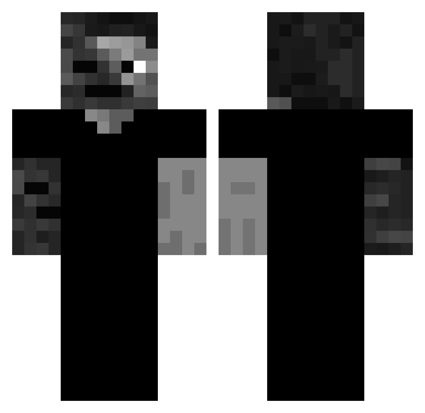 PedroRosas Minecraft skin, front and back view