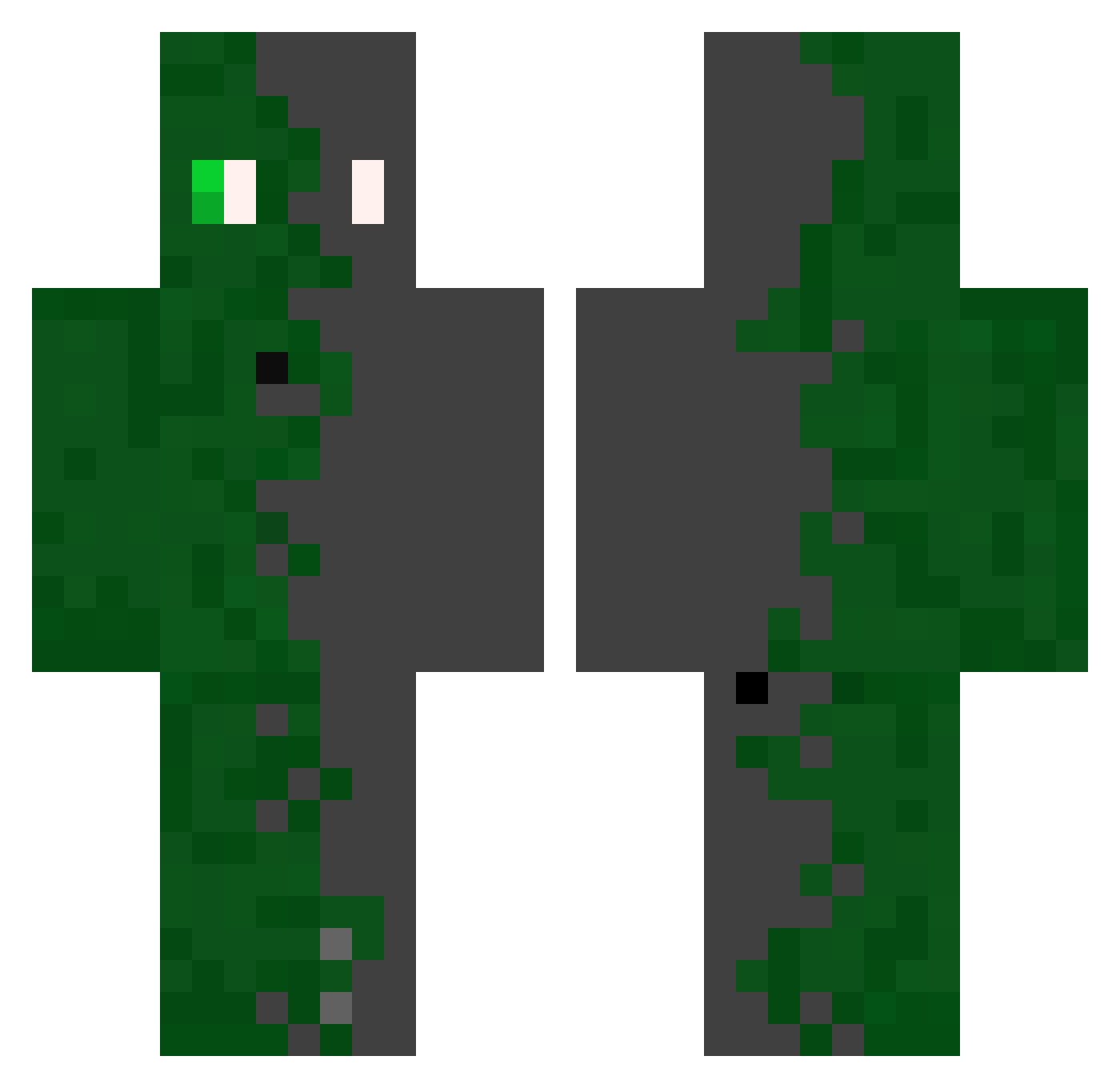 Barnu Minecraft skin, front and back view