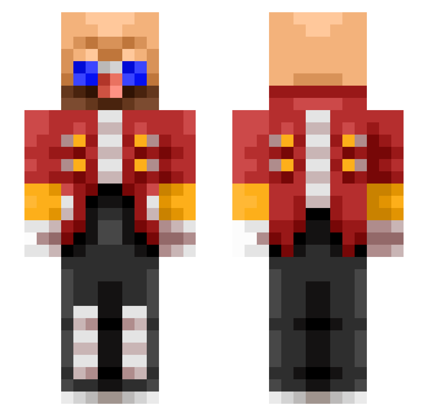 Vicissitude Minecraft skin, front and back view