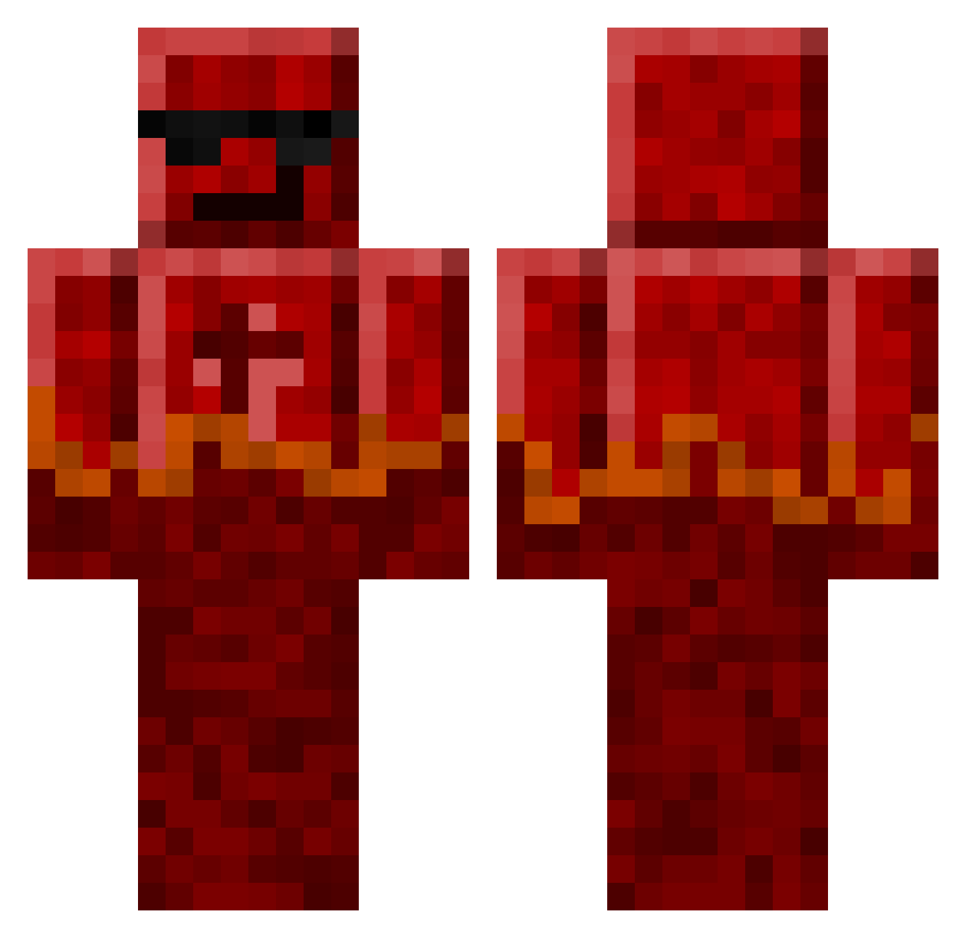Folap172 Minecraft skin, front and back view