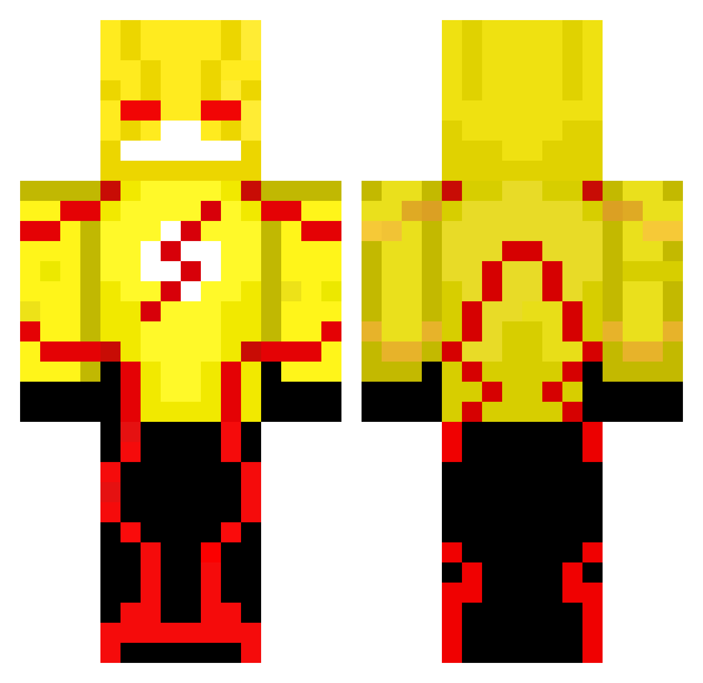 Fraaiz Minecraft skin, front and back view