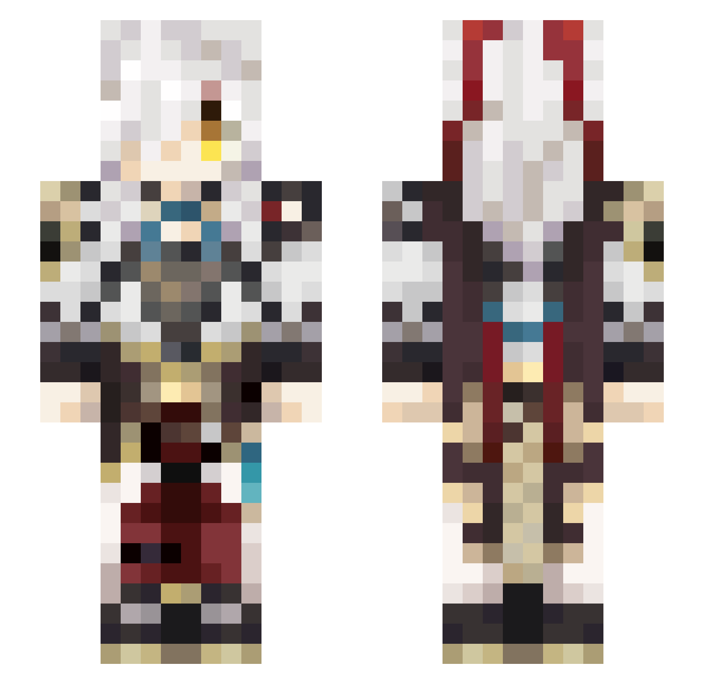 W4I_FU Minecraft skin, front and back view