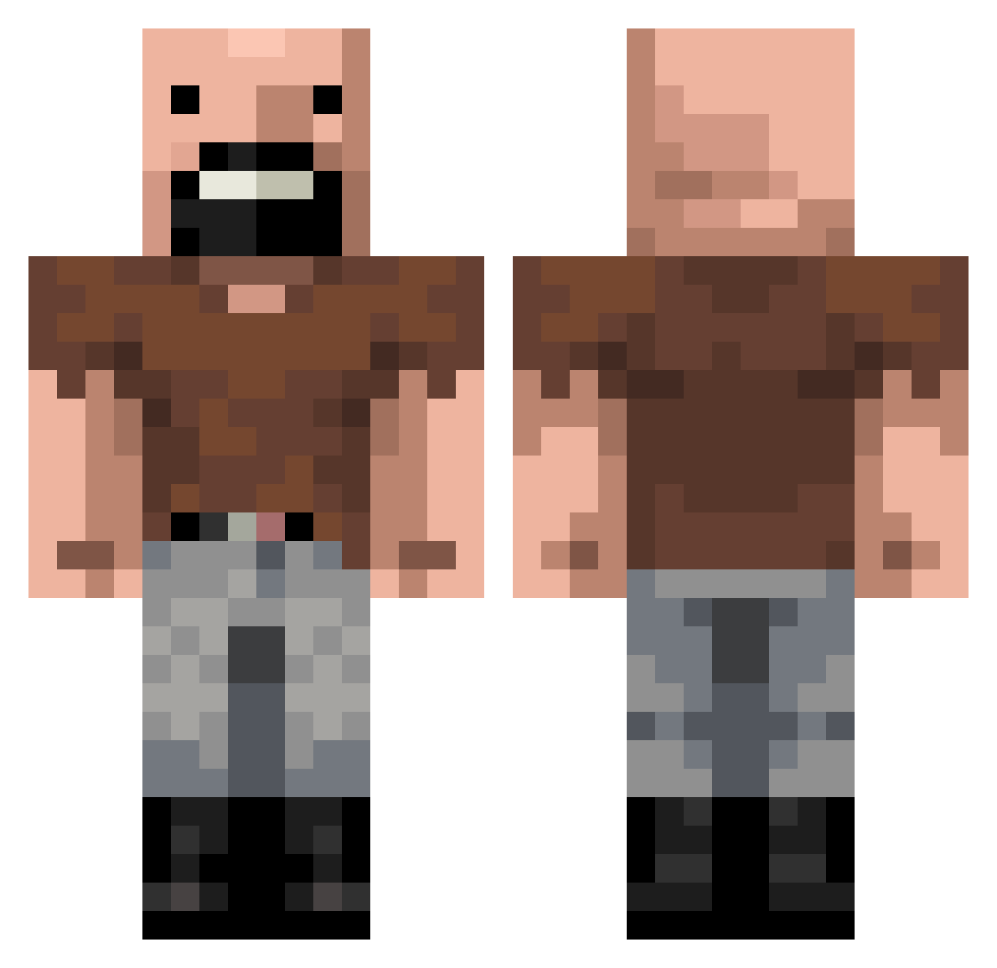 TTVObama2831 Minecraft skin, front and back view