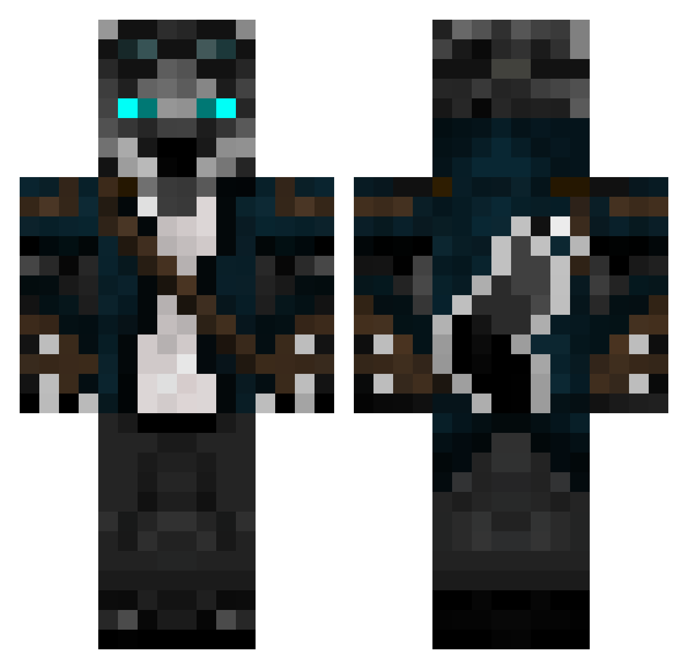 Coollocke2009 Minecraft skin, front and back view