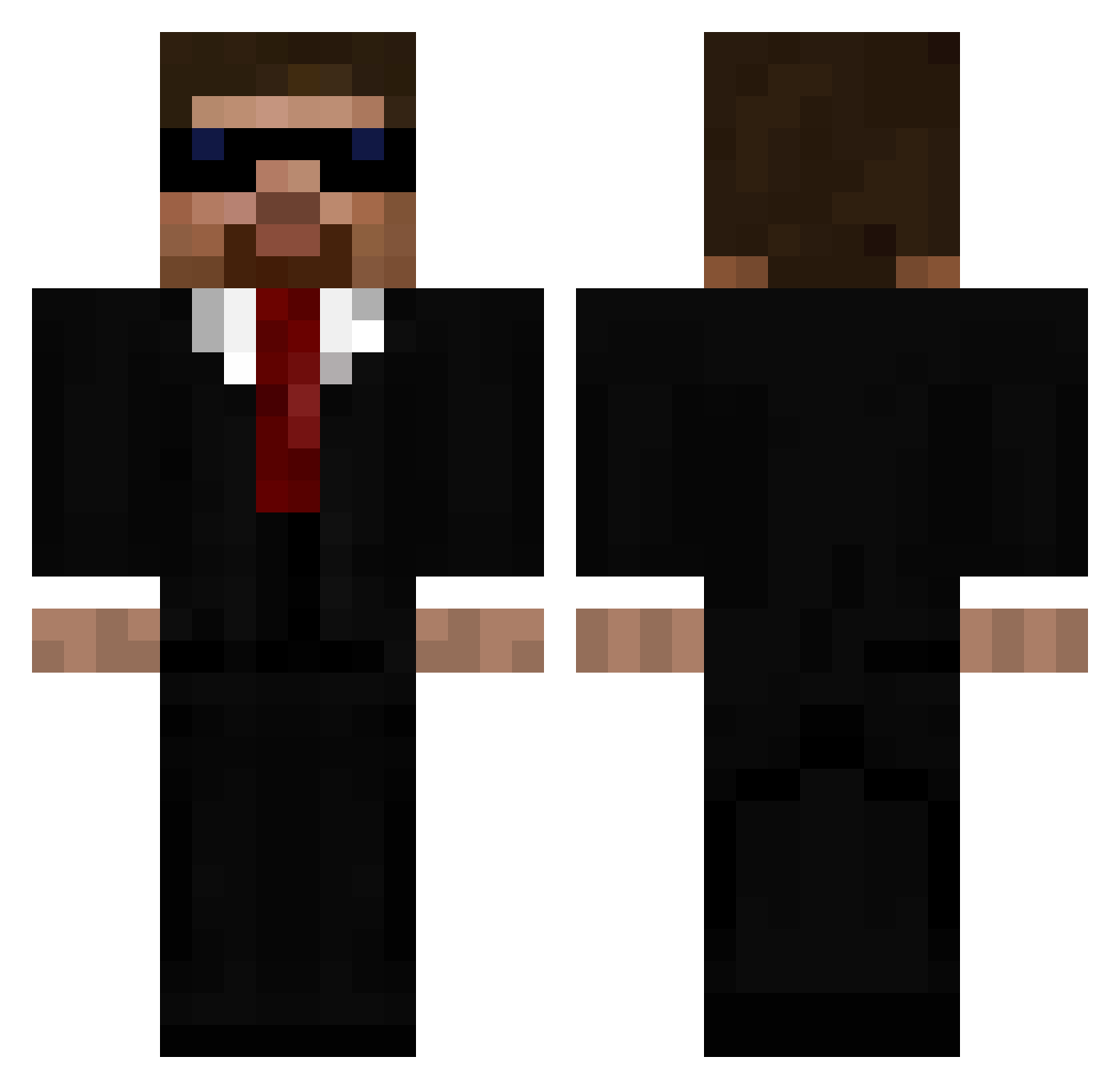 Ghoulzz_1 Minecraft skin, front and back view