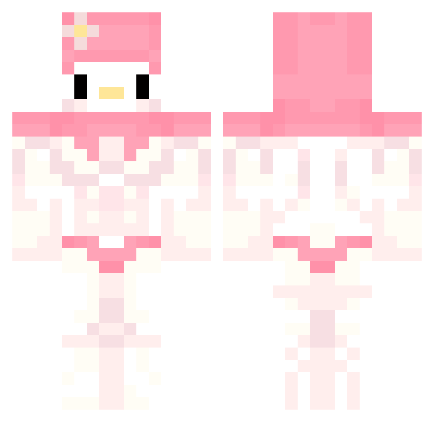 jojoroni Minecraft skin, front and back view