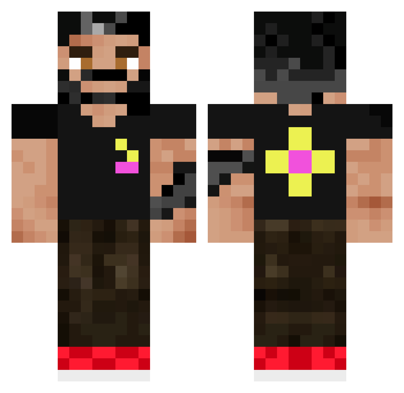Pelonxiio Minecraft skin, front and back view
