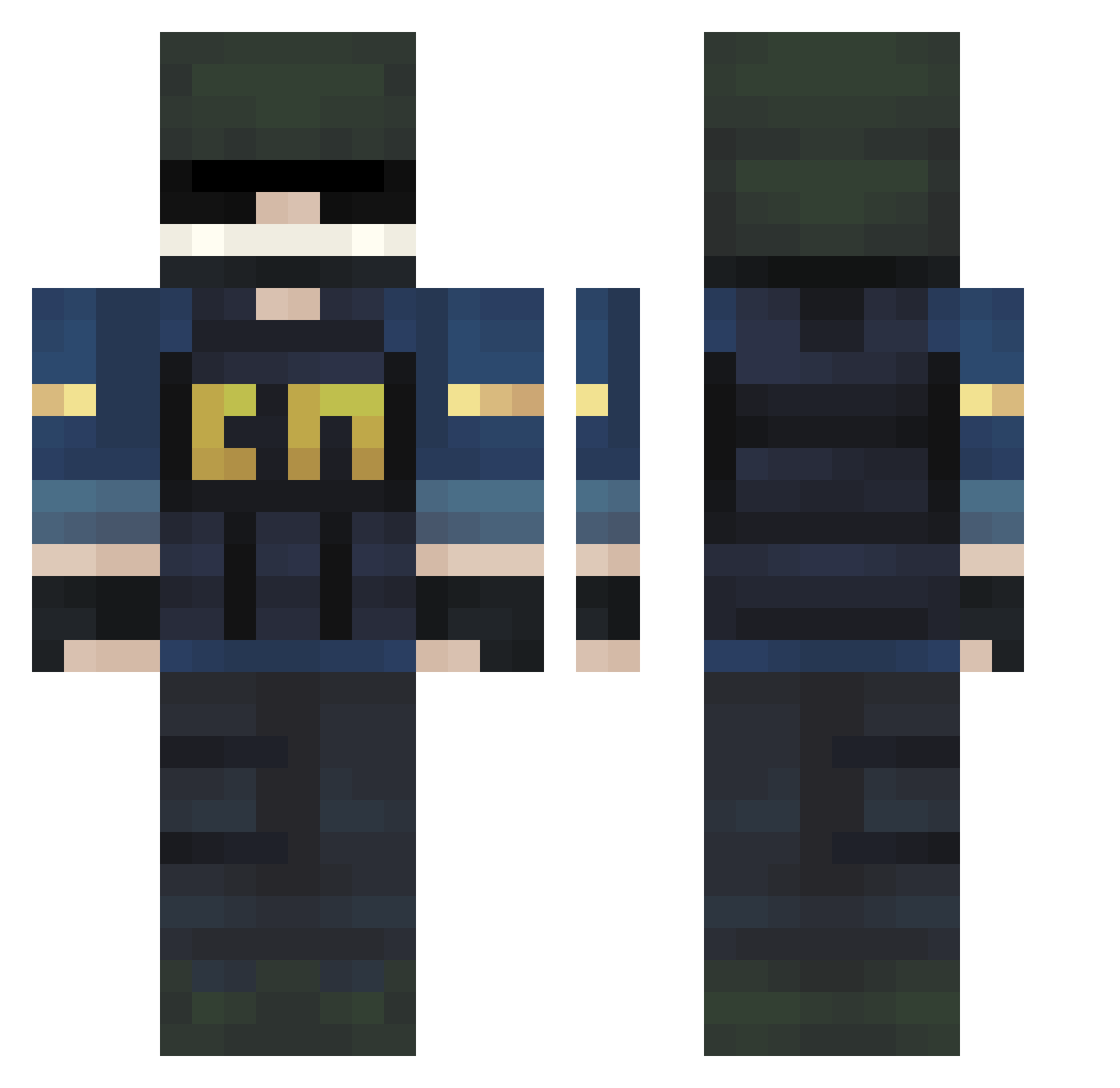 jhoerly Minecraft skin, front and back view