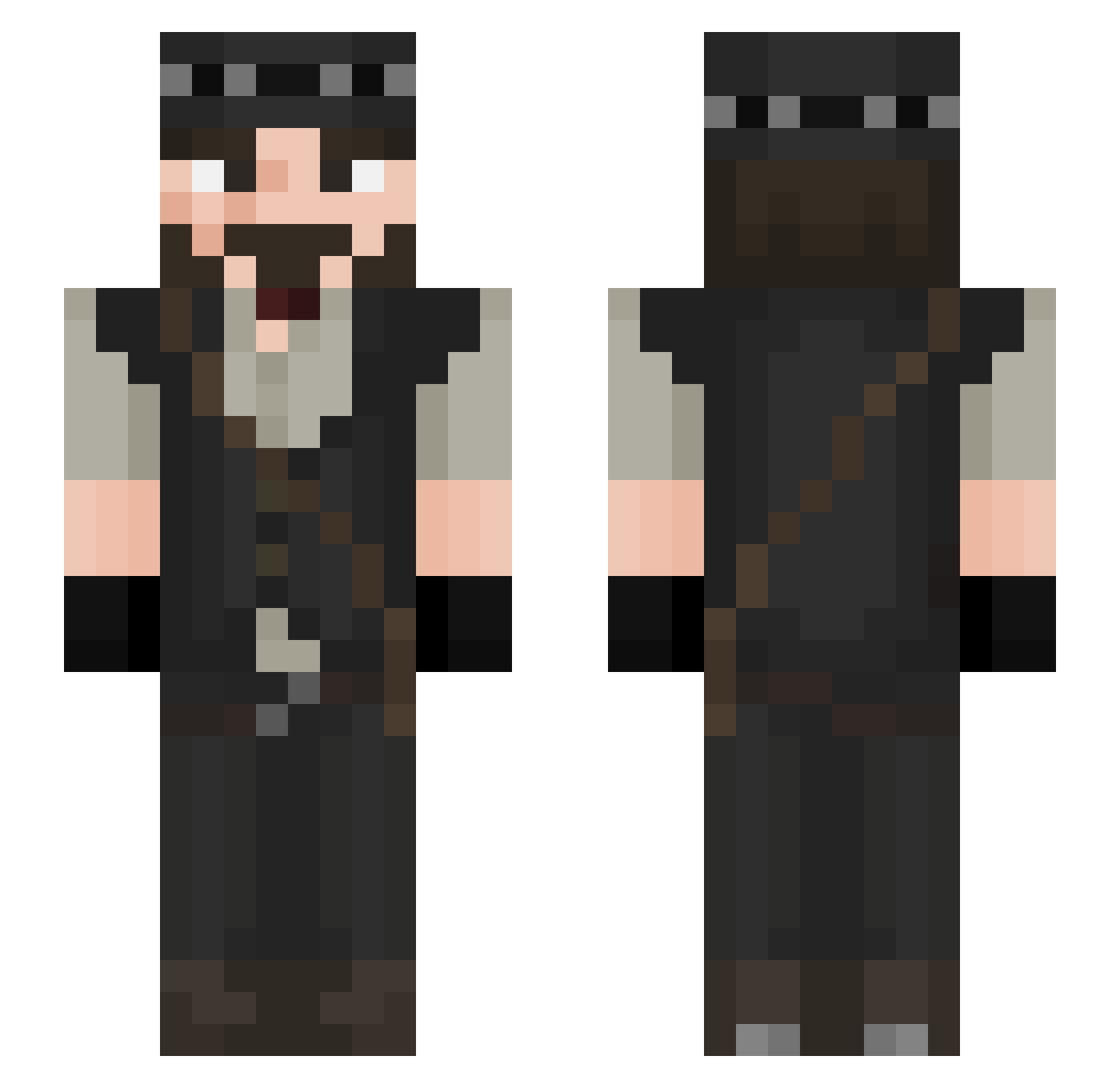 Aidan2217 Minecraft skin, front and back view