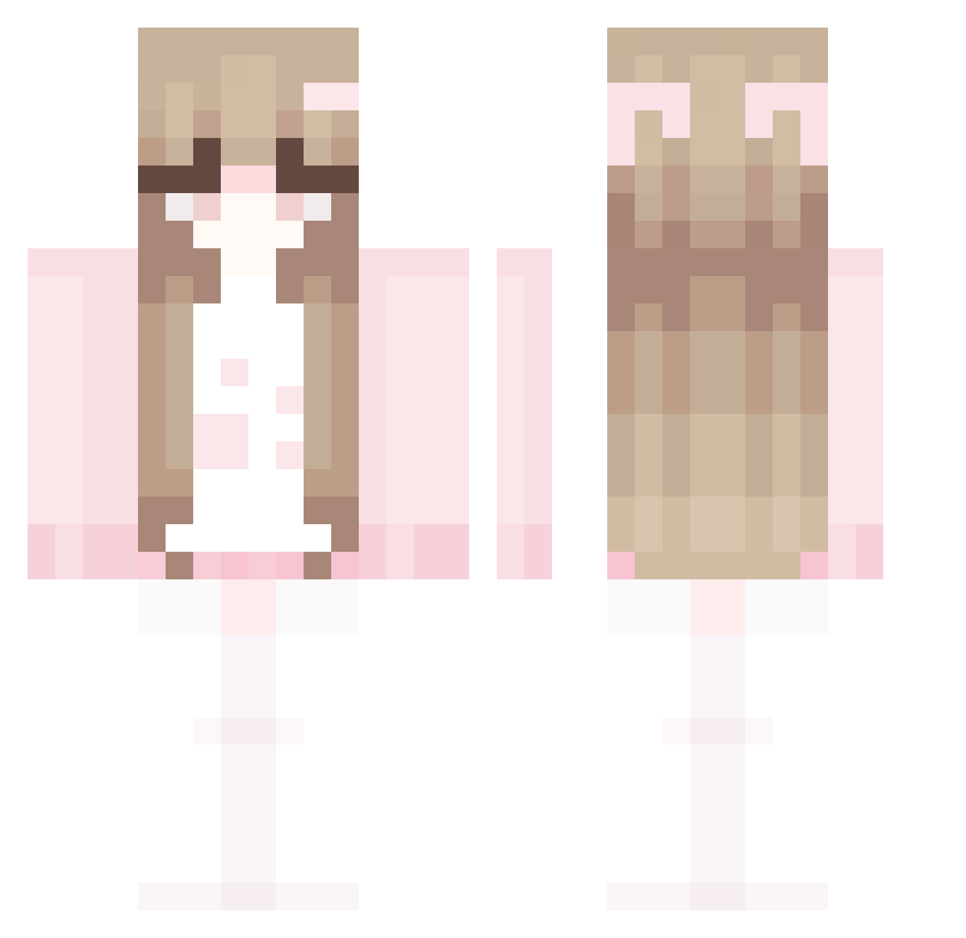 xX_Amelia11_Xx Minecraft skin, front and back view