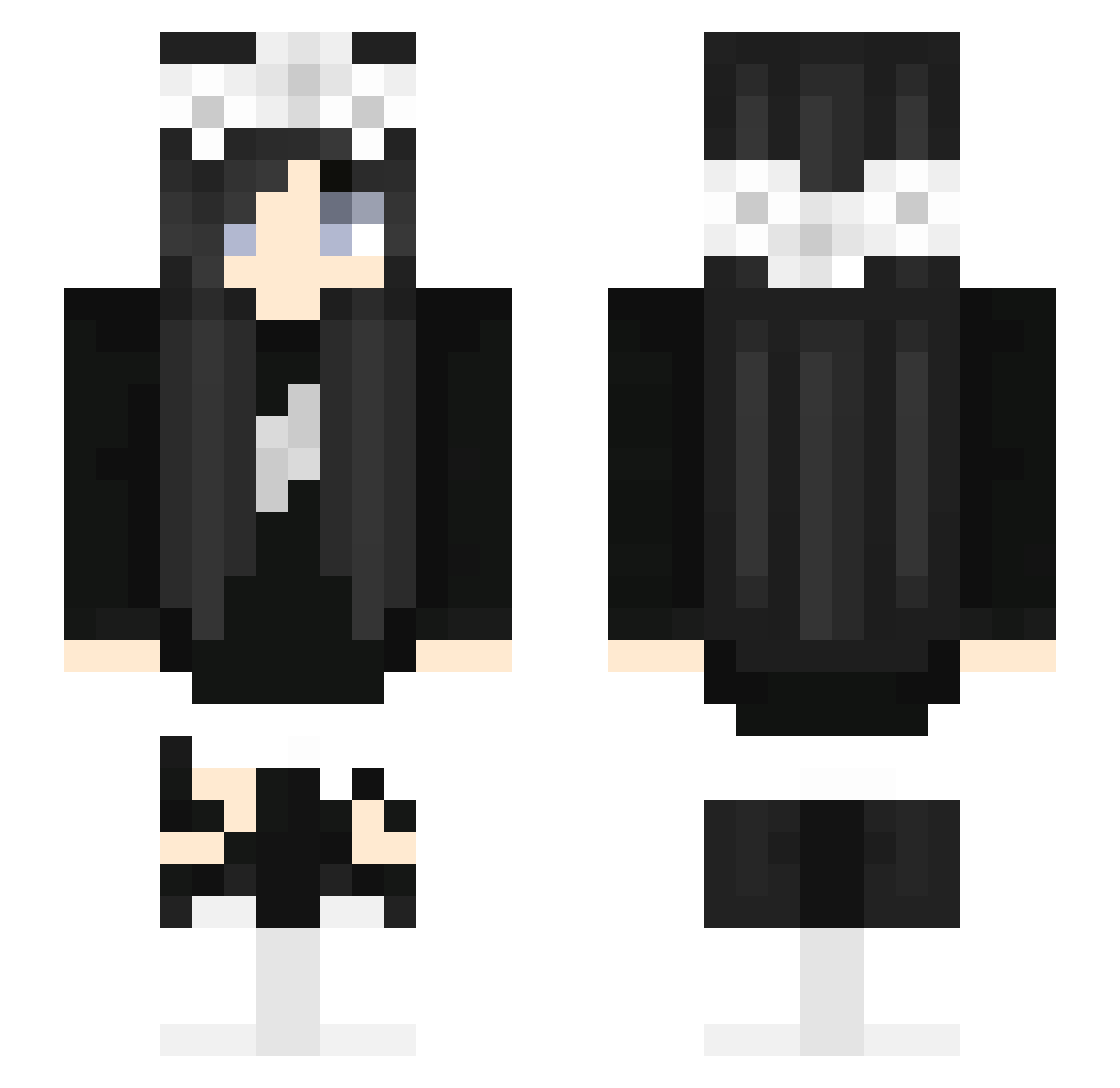DinoHunterNO Minecraft skin, front and back view