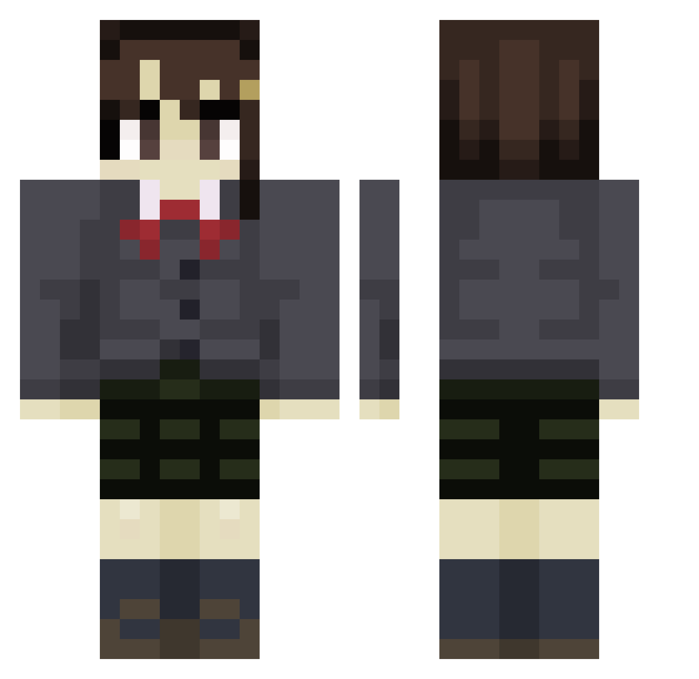 MajaIsTheBest Minecraft skin, front and back view