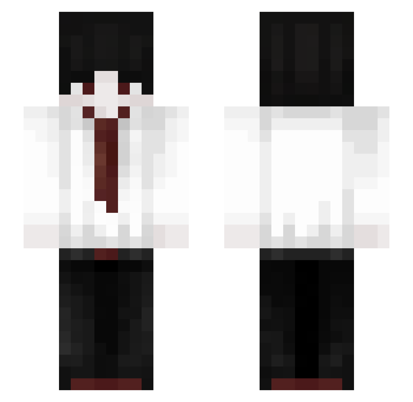 SkyIsBlueLOL Minecraft skin, front and back view