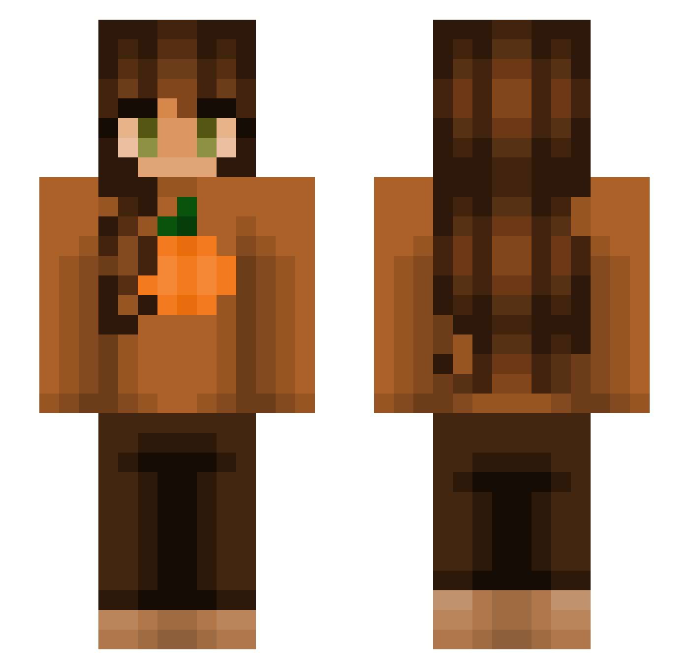 Kalia2003 Minecraft skin, front and back view