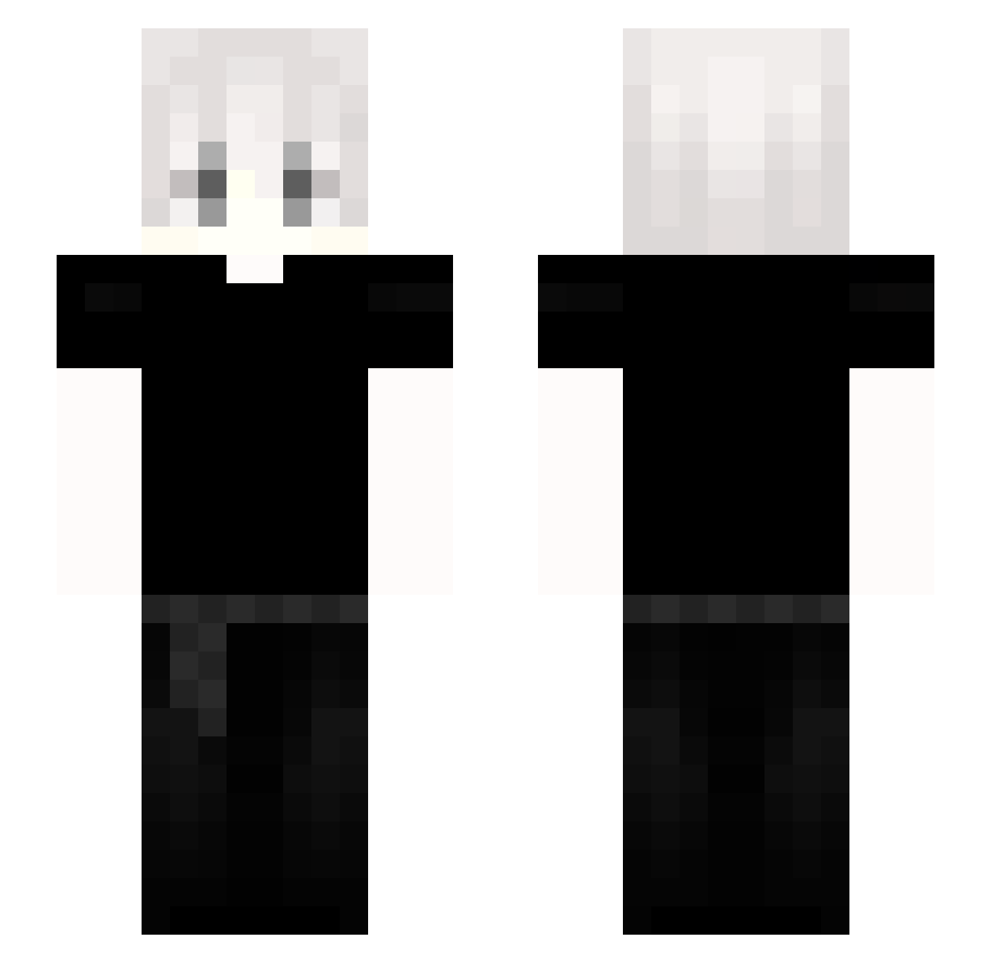 rvVvx Minecraft skin, front and back view