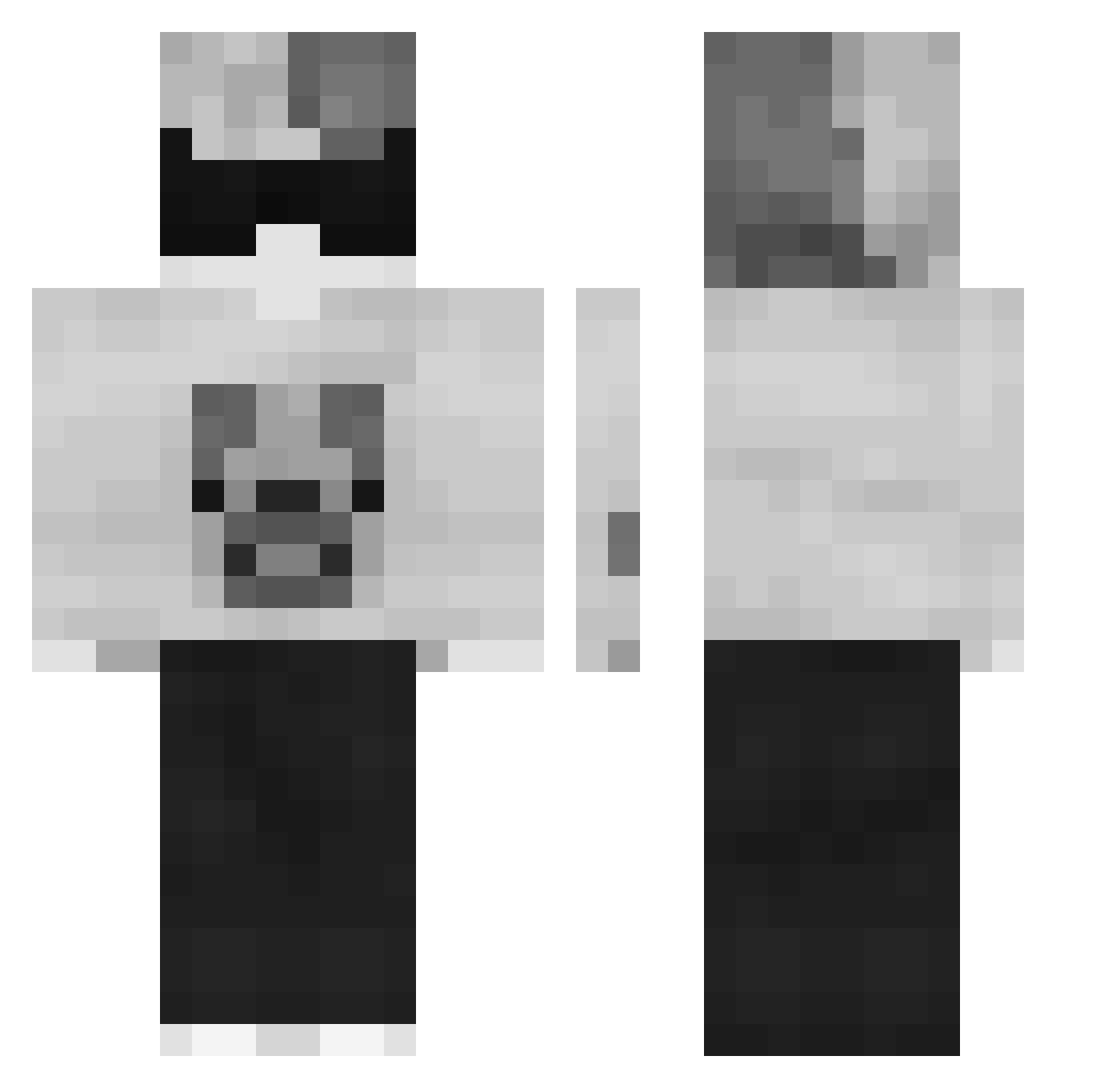 Ch1mpad_akari Minecraft skin, front and back view