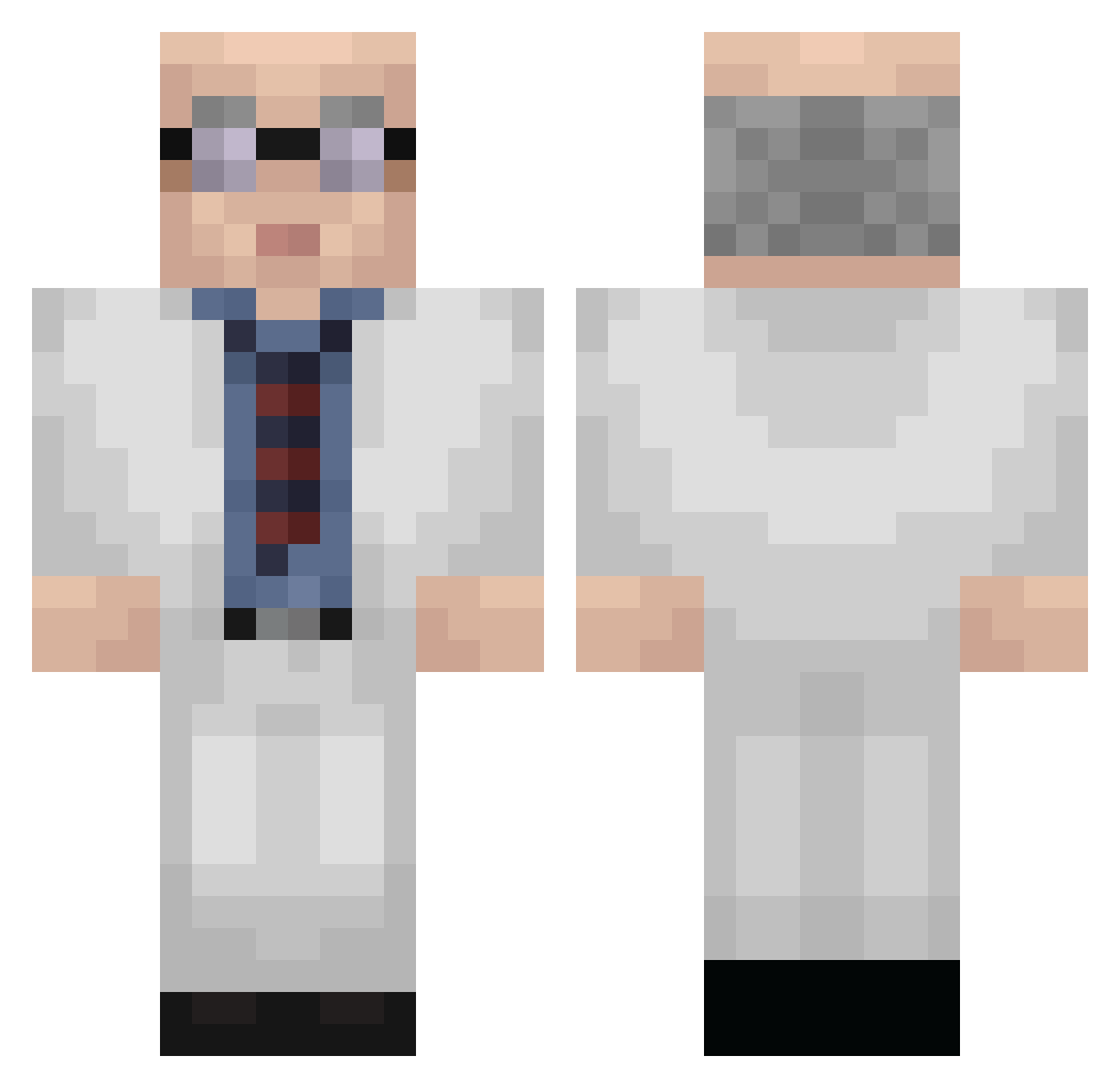 Badbozzy Minecraft skin, front and back view