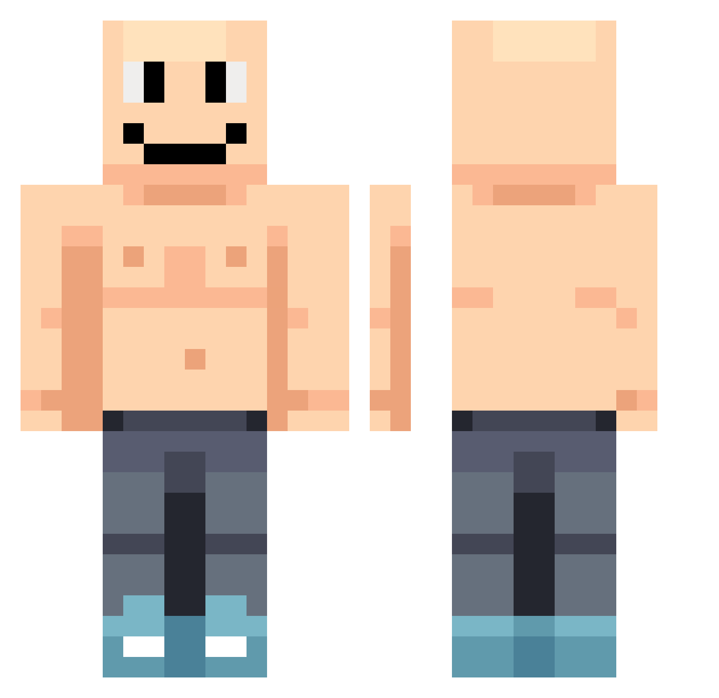qenip_ Minecraft skin, front and back view