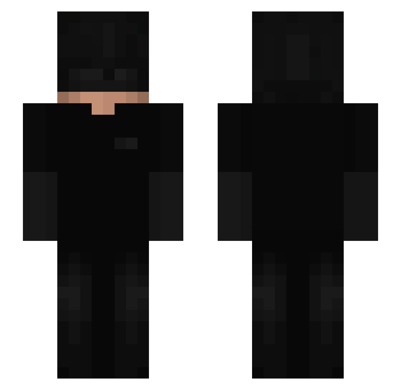 Notschie_ Minecraft skin, front and back view