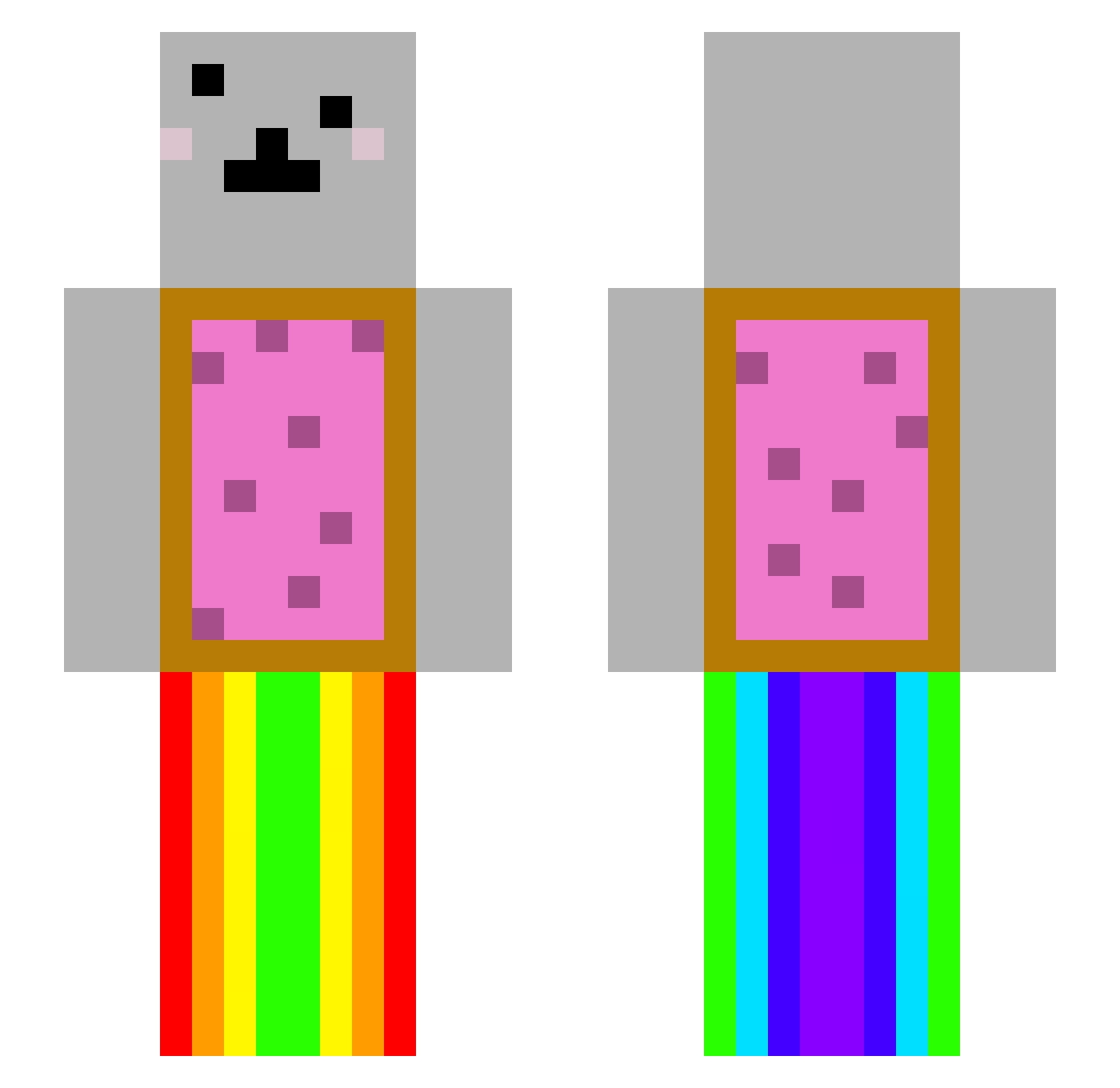 _Kagoiashi_ Minecraft skin, front and back view