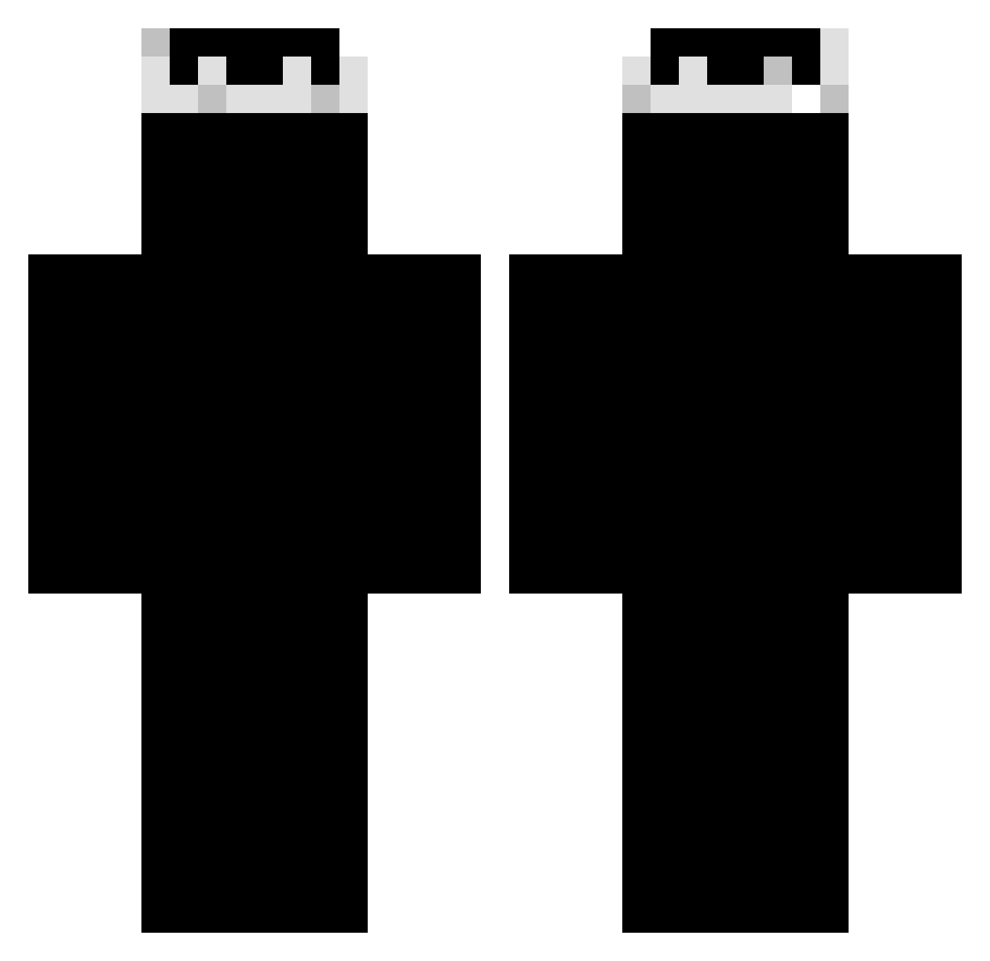 hopaja Minecraft skin, front and back view