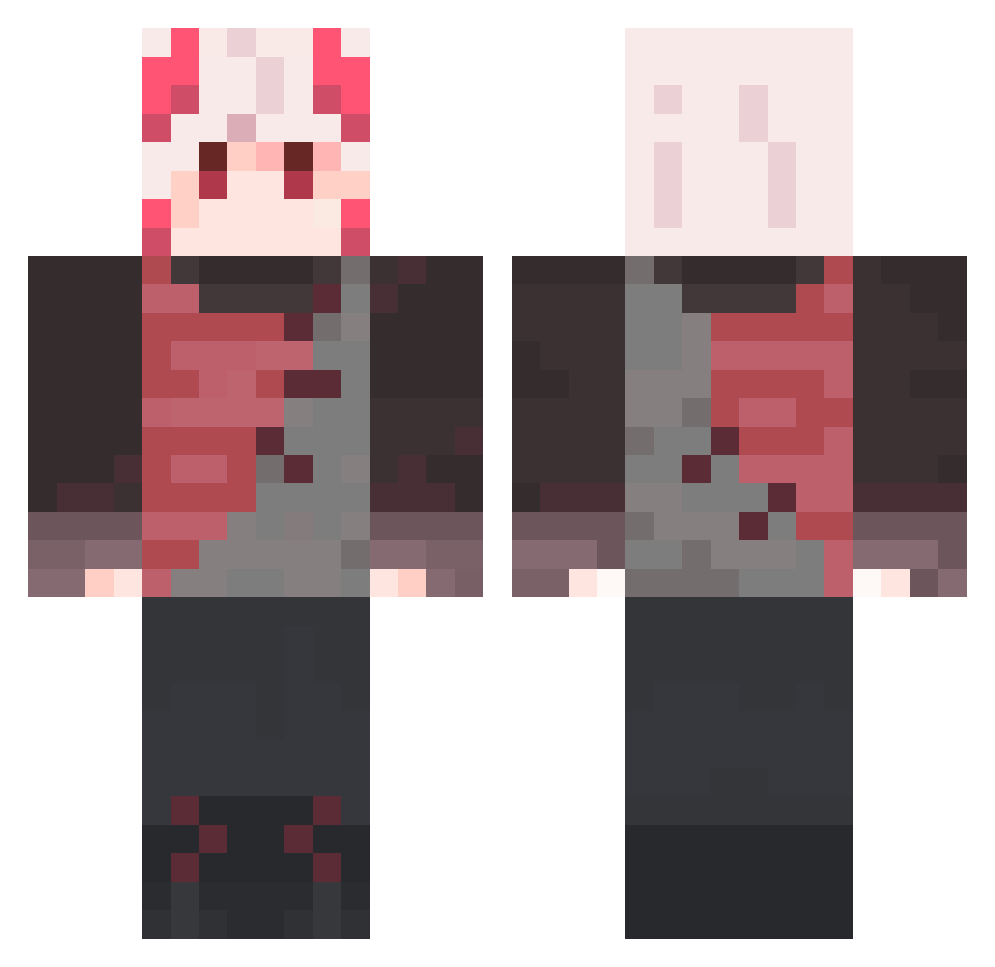 Sticky_Rickey Minecraft skin, front and back view
