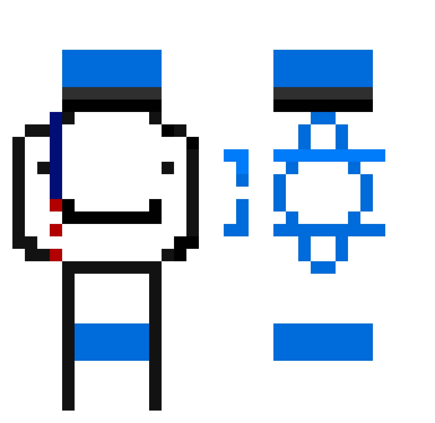MtdXboomer Minecraft skin, front and back view