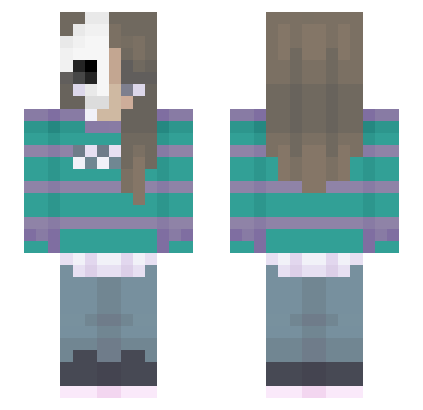 worldwidewik Minecraft skin, front and back view