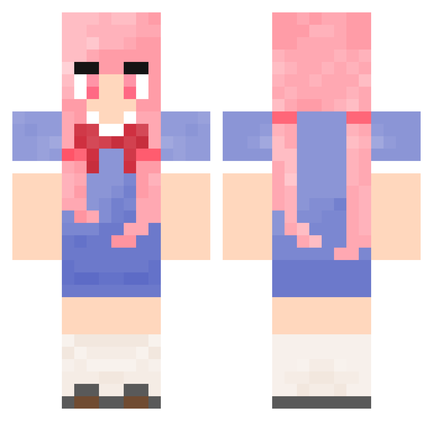 Drmoonbear Minecraft skin, front and back view