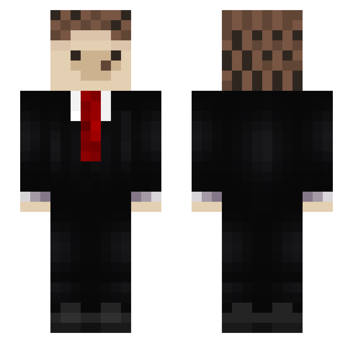 WozkowyPawelek Minecraft skin, front and back view