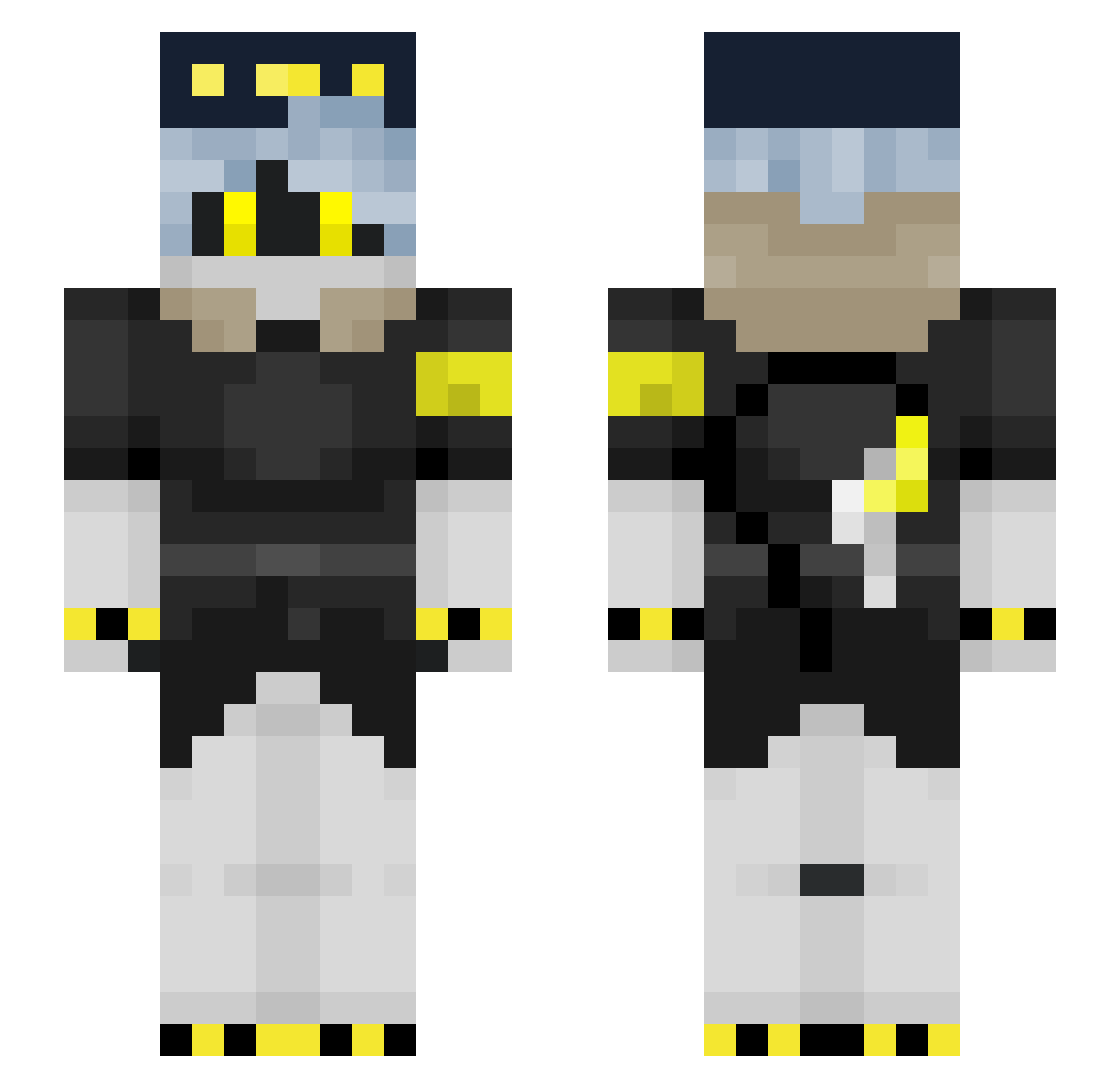 Zounter_Fritz Minecraft skin, front and back view